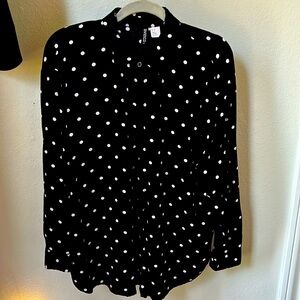Black and White Polka Dot Blouse